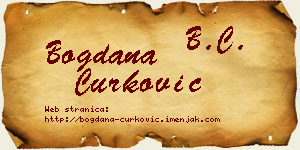 Bogdana Ćurković vizit kartica